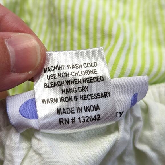 Fireflies & Fairytales Sunsuit Baby Girls Size 6m Green Pinstripe Boutique - Picture 6 of 6